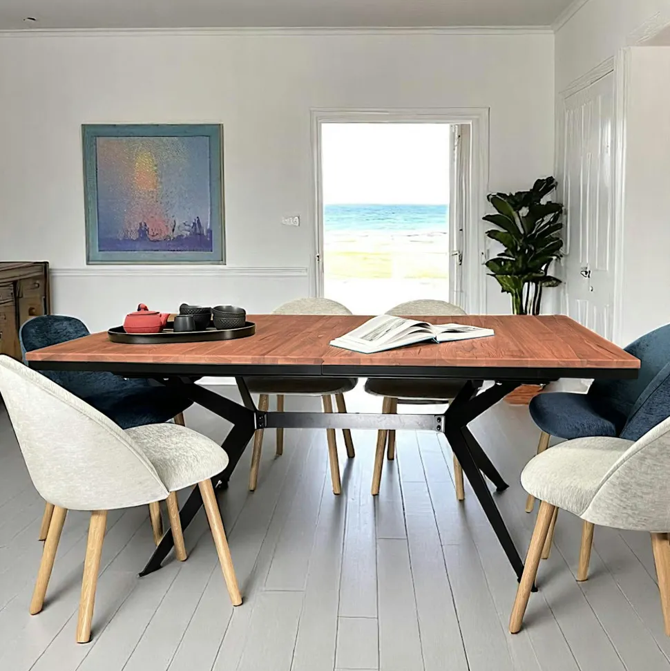 Rallonge en chêne brun pour table 180 cm et 220 cm PALERME