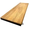 Rallonge pour table ronde / carrée extensible en chêne huilé 120 cm PALERME (40 cm)