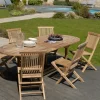 Salon de jardin Teck table ovale 180x100cm 6 chaises SUMMER
