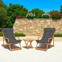 Salon jardin détente beige - 2 assises confort SORA