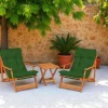 Salon jardin détente vert - 2 assises confort SORA