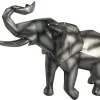 Sculpture moderne d'éléphant gris anthracite