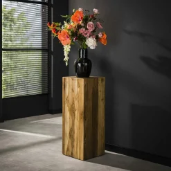 Sellette en bois de teck recyclé forme carrée 85 cm