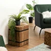 Sellette porte-plante en teck recyclé 46 cm MATT