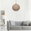 Suspension bohème jute naturelle - forme boule, ø38 cm AROSA