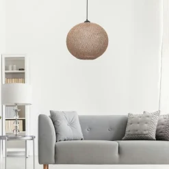 Suspension bohème jute naturelle - forme boule, ø38 cm AROSA