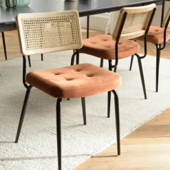 Suspension de table vintage en métal 5 globes SILE
