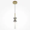 Suspension design blanche – sablier marbre & verre blanc ENID