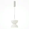 Suspension design blanche – sablier en verre blanc ENID