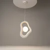 Suspension design blanche texturée – globe central LULING