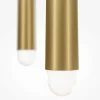 Suspension design dorée LED - 3 tiges verticales AURORA