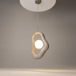 Suspension design effet béton gris – globe central LULING