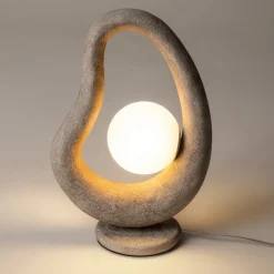 Suspension design effet béton gris – globe central LULING
