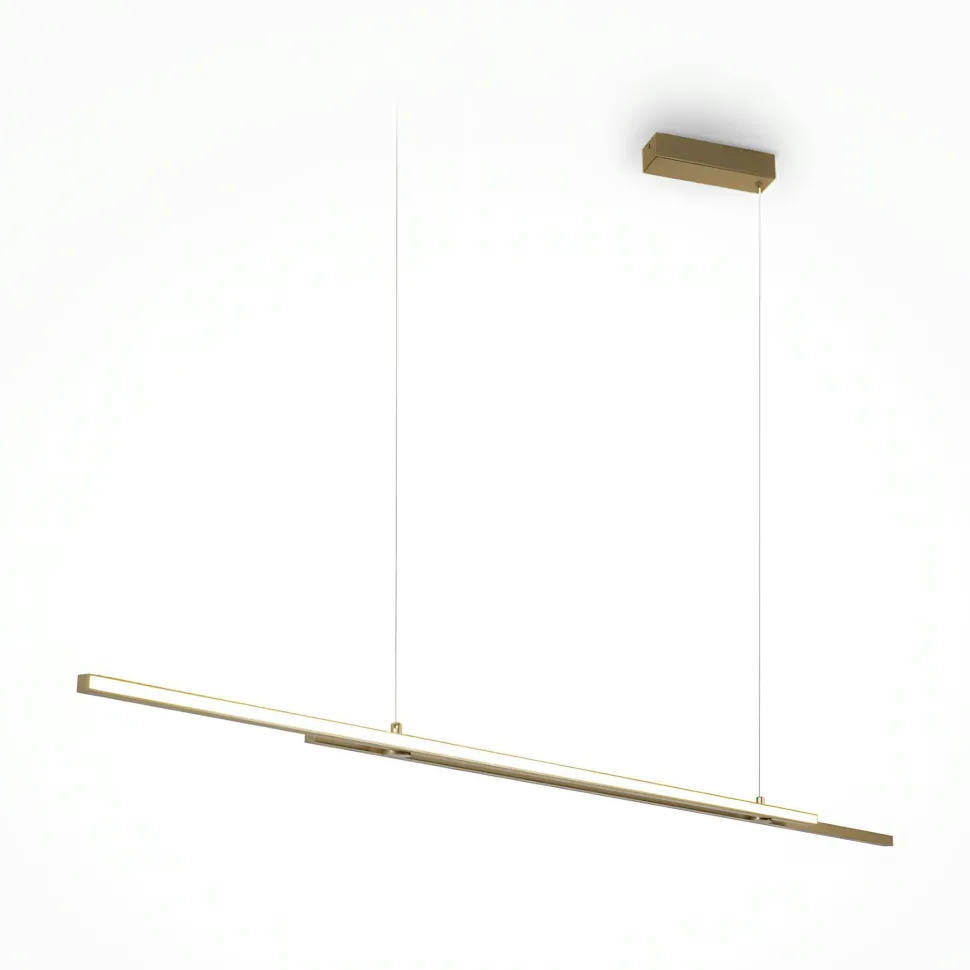 Suspension design LED – double barre dorée minimaliste SALEM