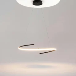 Suspension design LED avec boucle noire stylisée AVA