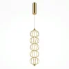 Suspension design LED avec sphères en métal doré EDEN