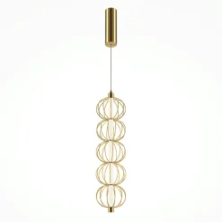 Suspension design LED avec sphères en métal doré EDEN