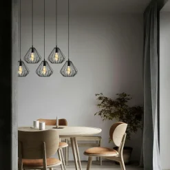 Suspension design métal cuivré filaire forme fleur SINOP