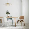 Suspension design métal doré filaire forme fleur SINOP