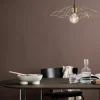 Suspension design métal doré vintage forme fleur SINOP