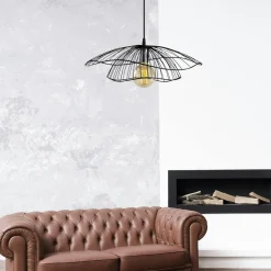 Suspension design métal doré vintage forme fleur SINOP