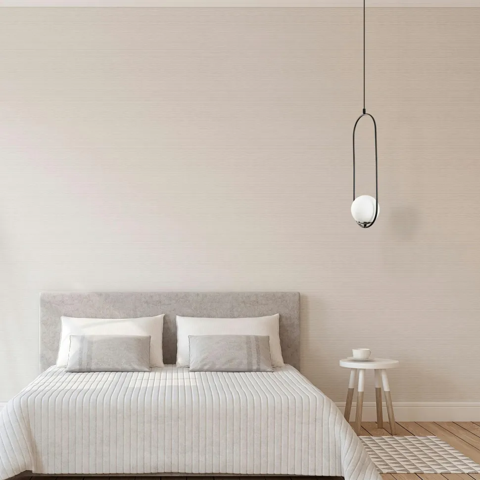 Suspension design métal noir ovale avec globe blanc AVANOS