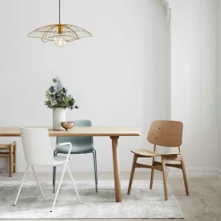 Suspension design métal noir filaire forme fleur SINOP