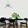 Suspension design noire filaire fleur stylisée SINOP