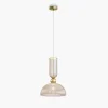 Suspension design verre ambré forme coupole SOLANA