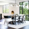 Suspension design vintage noire 6 globes blancs SIERRE