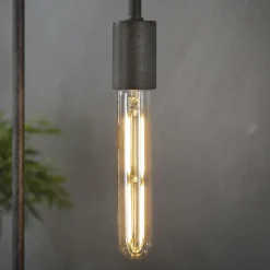 Suspension en verre chromé 3 abat-jour déformés avec tiges NOVA