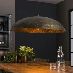 Suspension en verre travaillé 5 lampes NOVA