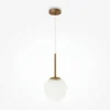 Suspension globe dorée verre dépoli 20 cm DELTONA