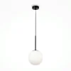 Suspension globe noire - verre dépoli 20 cm DELTONA