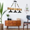 Suspension industrielle bois clair – 3 lampes CAMOGLI