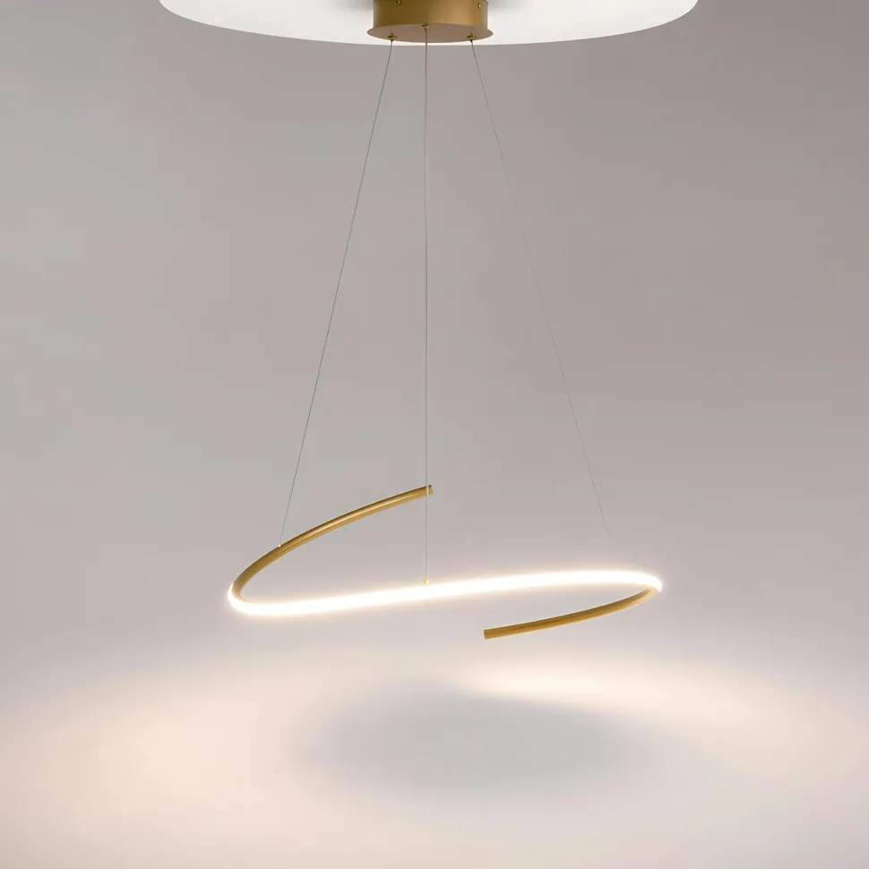 Suspension LED design - ruban doré style minimaliste AVA