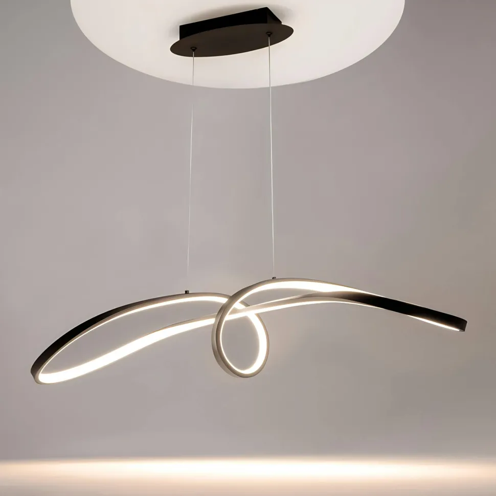 Suspension LED design - ruban doré style minimaliste AVA