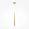 Suspension LED design dorée - 1 tige verticale AURORA