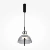Suspension LED moderne - verre gris silhouette ronde NORA