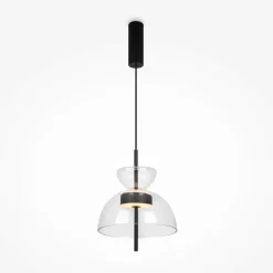 Suspension LED moderne - verre fumé silhouette ronde NORA