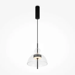 Suspension LED moderne - verre fumé silhouette ronde NORA
