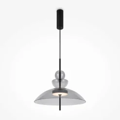 Suspension LED moderne - verre fumé silhouette ronde NORA
