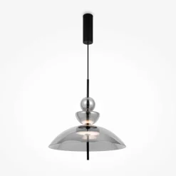 Suspension LED moderne - verre fumé silhouette ronde NORA