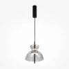 Suspension LED moderne - verre gris silhouette cloche NORA