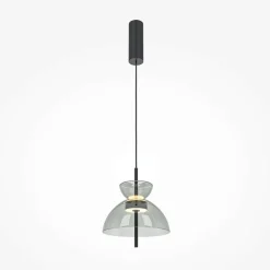 Suspension LED moderne - verre fumé silhouette cloche NORA