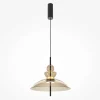 Suspension LED moderne - verre ambré silhouette dôme NORA