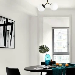 Suspension îlot cuisine 5 abat-jour métal brun TRIBECA