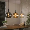 Suspension îlot cuisine 3 globes multicolores NOVA