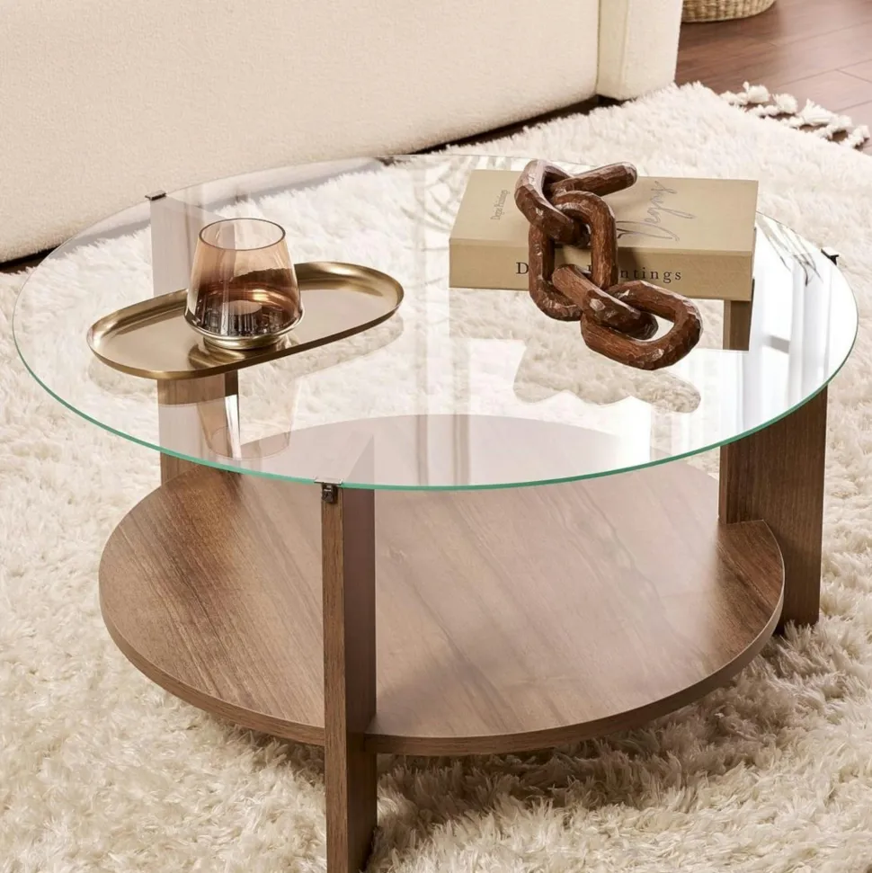 Suspension moderne - double abat-jour sable ZURICH