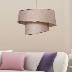 Suspension moderne en tissu – double abat-jour ZURICH